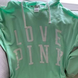 PINK Victoria secret Mint sweatshirt Size Medium